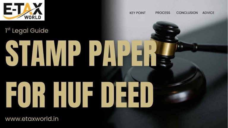Stamp Paper for HUF deed