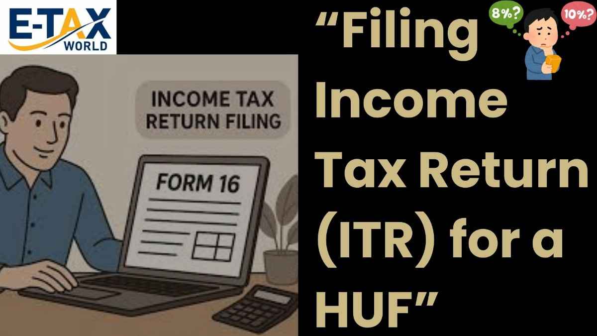 filing income tax return for a HUF