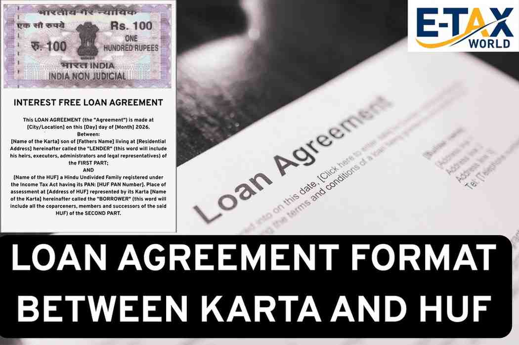 loan agreement format between karta and huf